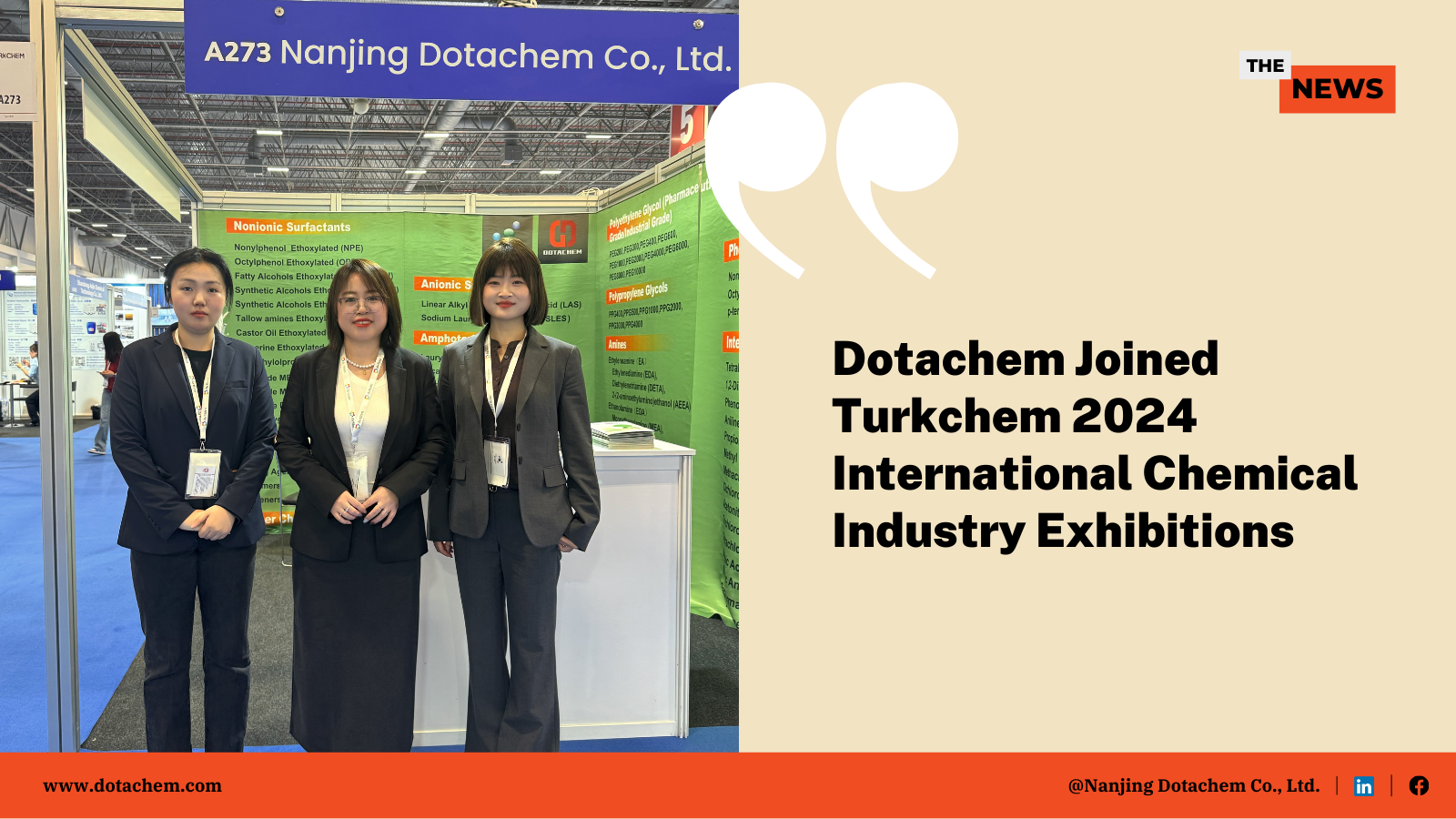 Dotachem mempersembahkan di Pameran Kimia Antarabangsa Eurasia TURKCHEM 2024