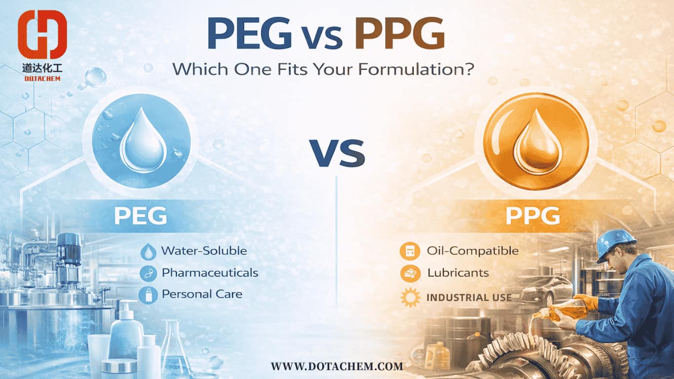 Polyethylene Glycol (PEG) vs Polypropylene Glycol (PPG): Mana Yang Sesuai untuk Formulasi Anda?