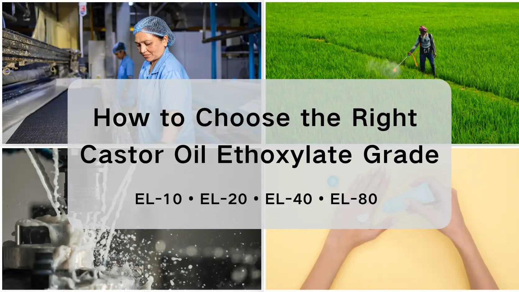 Dari EL-10 hingga EL-80: Bagaimana Ethoxylation Mempengaruhi Pemilihan Gred Ethoxylate Minyak Kastor